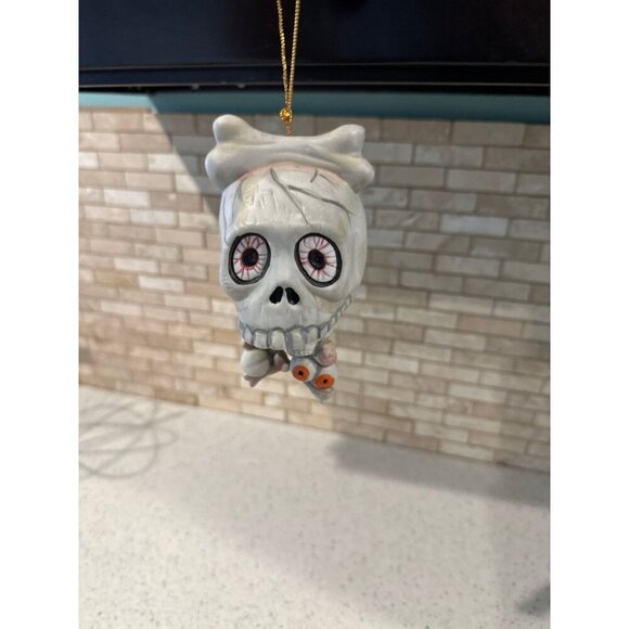 Skeleton, head, porcelain wind chime - Picture 1 of 5